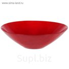Салатник 1,2 л, стеклянный d=25 см "Голландия", цвет красный