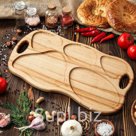 Поднос для закусок "Бавария", 50 х 30 см, массив черешни