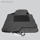 Коврики в салон для Toyota Camry седан VI 2006-2011, 4 шт., текстиль "Robust-Lux", серый