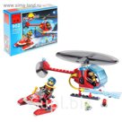 Конструктор "Пожарные спасатели", вертолет + гидроцикл, 111 деталей