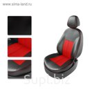 Авточехлы RENAULT Sandero, раздельное, черно-красный