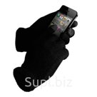 Черные перчатки для сенсорных экранов 