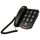 Телефон RITMIX RT-520 black, быстрый набор 3 номеров, световая индикация звонка, крупные кнопки, черный