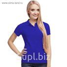 Рубашка-поло женская StanPoli, размер 44, цвет синий 180 г/м 04EW