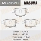 Колодки дисковые Masuma MS1528