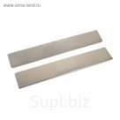 Накладки на пороги Dollex, Mitsubishi Pagero IV, нержавеющая сталь, набор 2 шт.