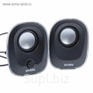 Акустическая система 2.0 SVEN 330, 2x2.5Вт, подсветка, USB, черные