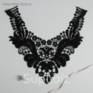 Воротник пришивной, 39*26см, цвет чёрный