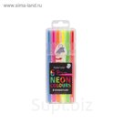 Фломастеры 6цв неон Staedtler Triplus 1мм, пластик футляр с европодв 323 SB6CS1