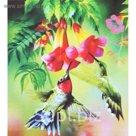 Алмазная вышивка с частичным заполнением "Птичка с цветочком" с подставкой