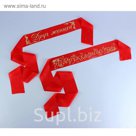 Ленты «Друзьям жениха и невесты», шёлк, красные, 2 шт.