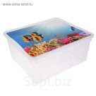 Ящик 18 л универсальный, 40х33,5х17 см, цвет МИКС