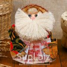 Оберег «Домовой с деньгами», микс