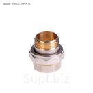 Сгон  JIF, прямой, разъемный (американка), 1", никелированный