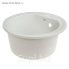 Мойка кухонная из литьевого мрамора Polygran F-05, белая