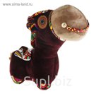 Мягкая игрушка "Лошадка" коричневая цветная грива