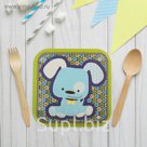 Набор бумажных тарелок "Щенок" (10 шт), 23 см, цвета МИКС