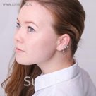 Серьга "Каффа" ящерица, цвет МИКС