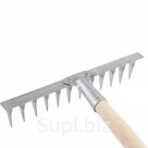 Грабли 12-зубые витые, 290 мм, нерж. сталь, черенок в/с  СИБРТЕХ