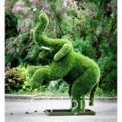 Топиар фигура "Слоник на задних ногах, с кашпо и бивнями"