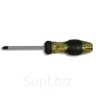 Ударная отвертка используется для выполнения работ с крепежом, имеющий крестовой профиль. Стержень изготовлен из Cr-V, обладающей стойкостью к коррозии, что сп…