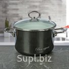 Кастрюля 4 л Bon appetit, цвет мокрый асфальт