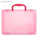 Портфель-кейс А4, тонированный розовый