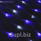 Гирлянда "Сетка" Ш:1,2 м, В:1,1 м, Н.С. LED-144/70-220V, эффект мерцания, СИНЕ-БЕЛЫЙ