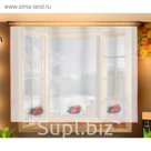 Тюль для кухни, размер 140х150 см, вуаль
