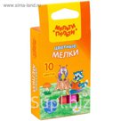 Мелки для рисования, набор Мульти-Пульти «Енот на опушке леса», 10 штук, 10 цветов