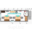 "BURAN-4" (О4У) офис на 4 рабочих места (2,45х6м)