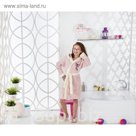 Халат детский с капюшоном Snop, 8-9 лет, цвет пудра, махра/велюр