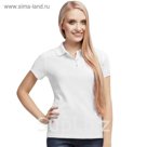 Рубашка-поло женская StanPoli, размер 44, цвет белый 180 г/м 04EW