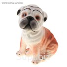 Копилка "Мопс" флок, рыжая