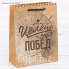 Пакет крафтовый вертикальный «Точных целей и ярких побед», MS 18 × 23 × 8 см