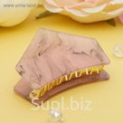 Краб для волос "Версаль" 6 см дуга розовый