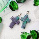 Подвеска крестик Цоизит
