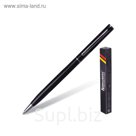 Ручка шариковая BRAUBERG "Delicate Black", с серебр.деталями, стержень синий 141399