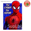 Блокнот в открытке "Ты супер! Ты герой!", Человек Паук