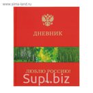 Дневник для 1-11 класса, твердая обложка "Люблю Россию!", тиснение фольгой, 40 листов