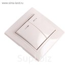 Выключатель Smartbuy "Венера", 10 А, 2 клавиши, с индикатором, белый