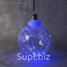Фигура "Лампочка" 15 см, 50 LED-12V, адаптер в комплекте, СИНИЙ