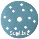 Гибкий шлифовальный круг SUNFLEX L210T 150мм на липучке, 15 отв., синий, P600