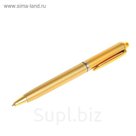 Ручка шариковая автоматическая Лого, корпус золотистый