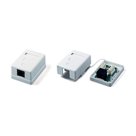 Розетка RJ-45, одинарная, категория 5e, белая