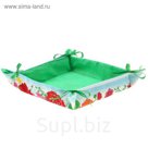 Хлебница "Доляна" Астры 30*30 см, 100% хлопок, рогожка 162 г/м2