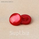 Пуговица, на ножке, 15мм, цвет красный