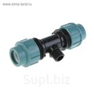 Тройник ПНД STR, 32 мм х 3/4" х 32 мм, наружная резьба