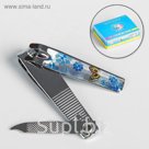 Кусачки-книпсер маникюрные, с пилкой, 5,5(±0,5)см, цвет МИКС