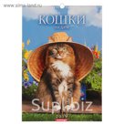 Календарь перекидной, ригель и пружина "Кошки на даче" 2019 год, 34х49см